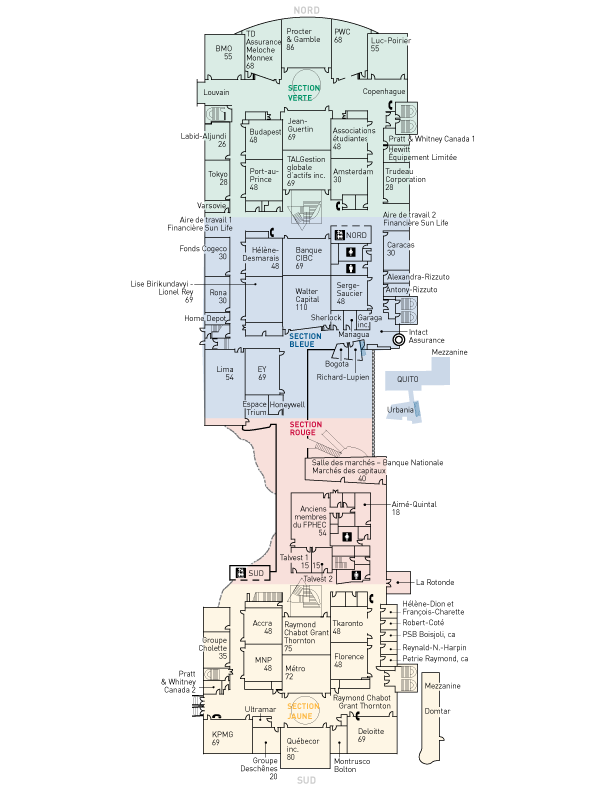 Plan du 1er &eacute;tage de l'&eacute;difice C&ocirc;te-Sainte-Catherine