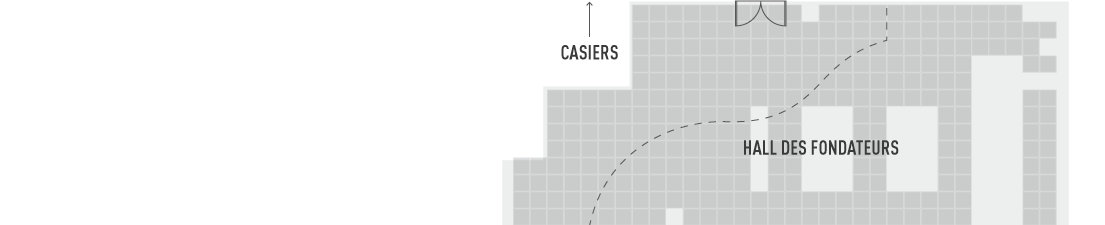 Plan sommaire des dalles de la section 4 de l'édifice Côte-Sainte-Catherine