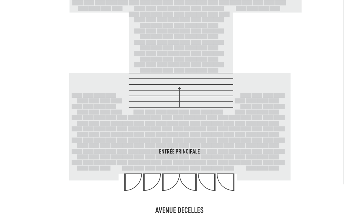 Plan sommaire des dalles de la section 1 de l'édifice Decelles