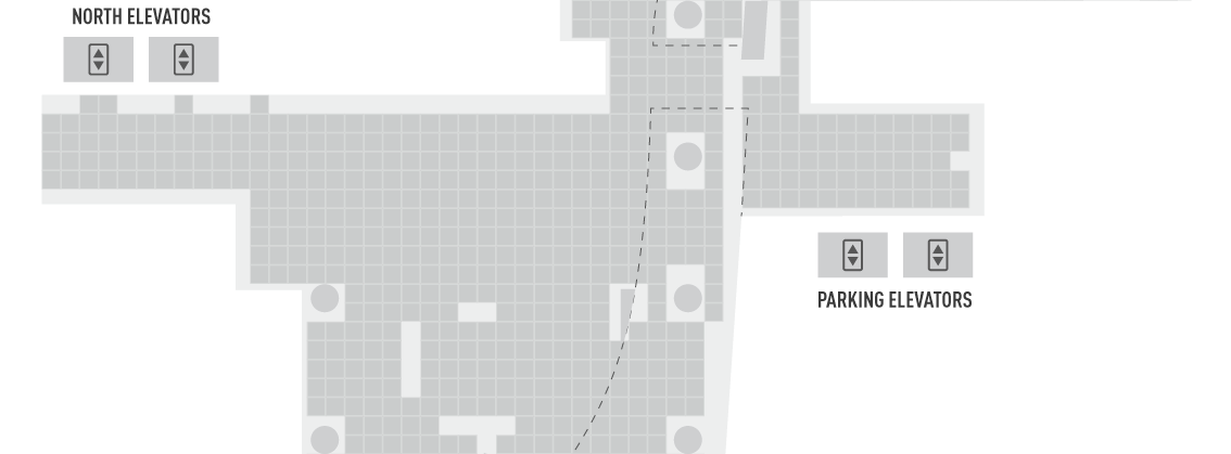 Plan sommaire des dalles de la section 3 de l'édifice Côte-Sainte-Catherine