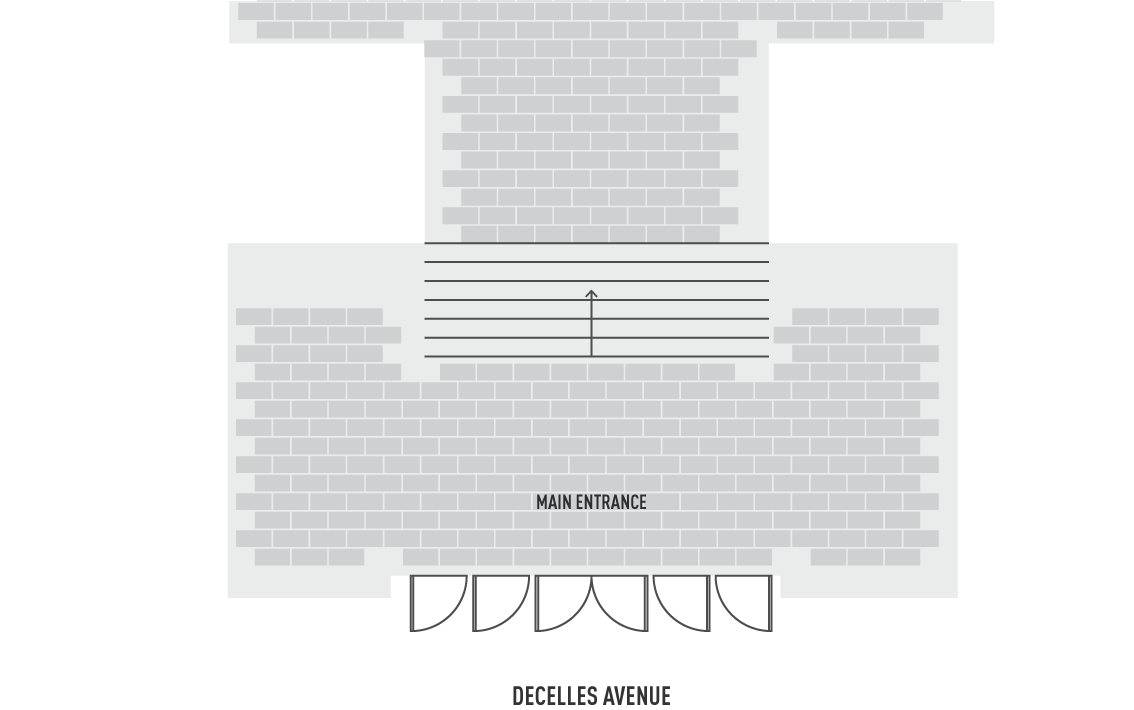 Plan sommaire des dalles de la section 1 de l'édifice Decelles
