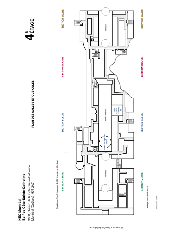 4th floor plan of the Côte-Sainte-Catherine Building