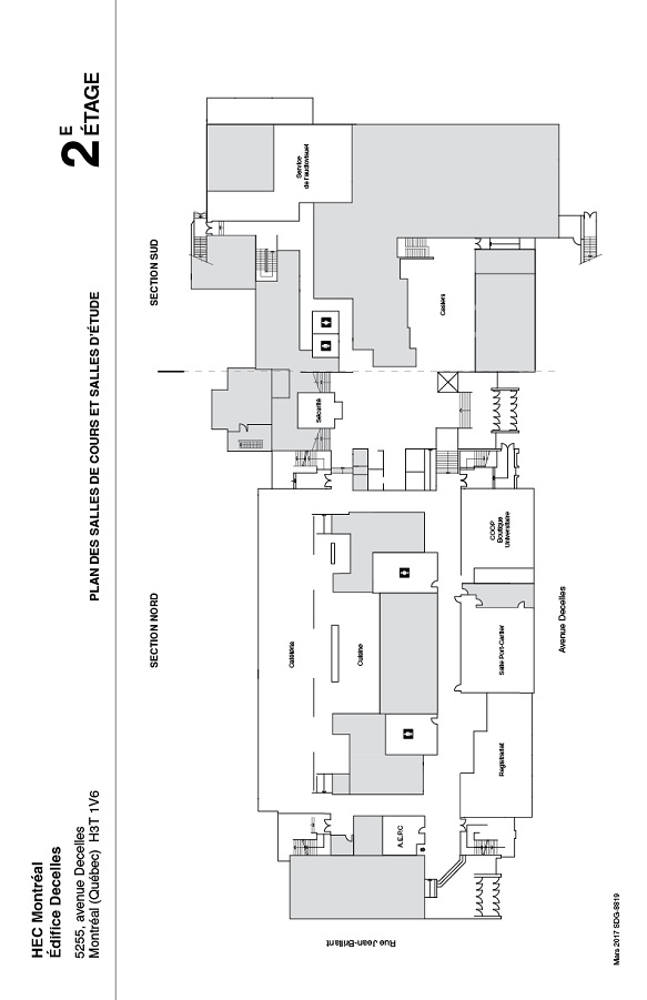 Floor plan 2nd floor Decelles Building