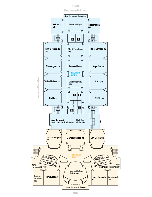 Decelles Building - 3rd floor plan