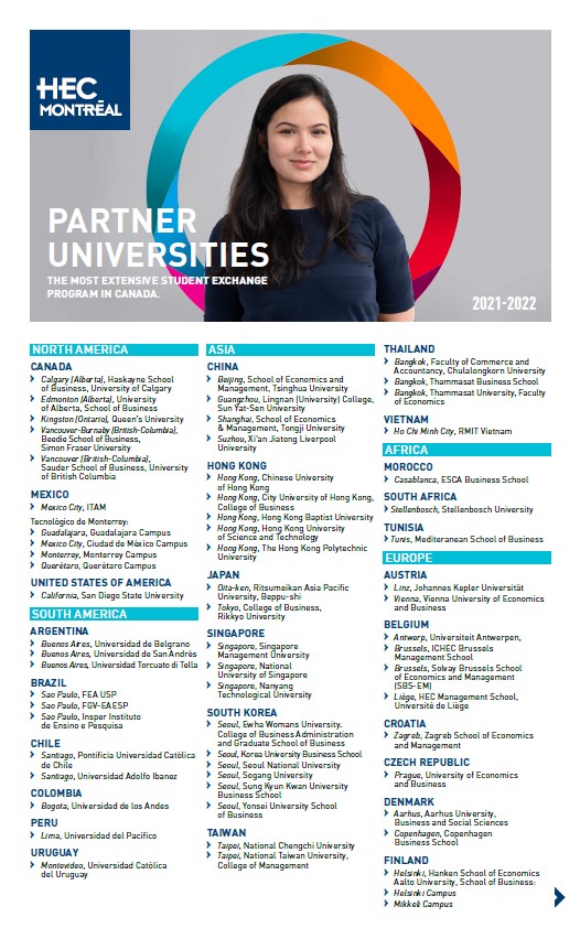 Partner Universities - 2021-2022