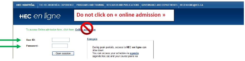 HEC Montréal  Incoming student  Registration