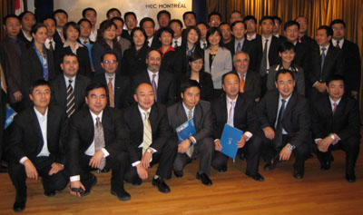 Middle managers from the China Guodian Corporation and HEC Montréal director, Michel Patry