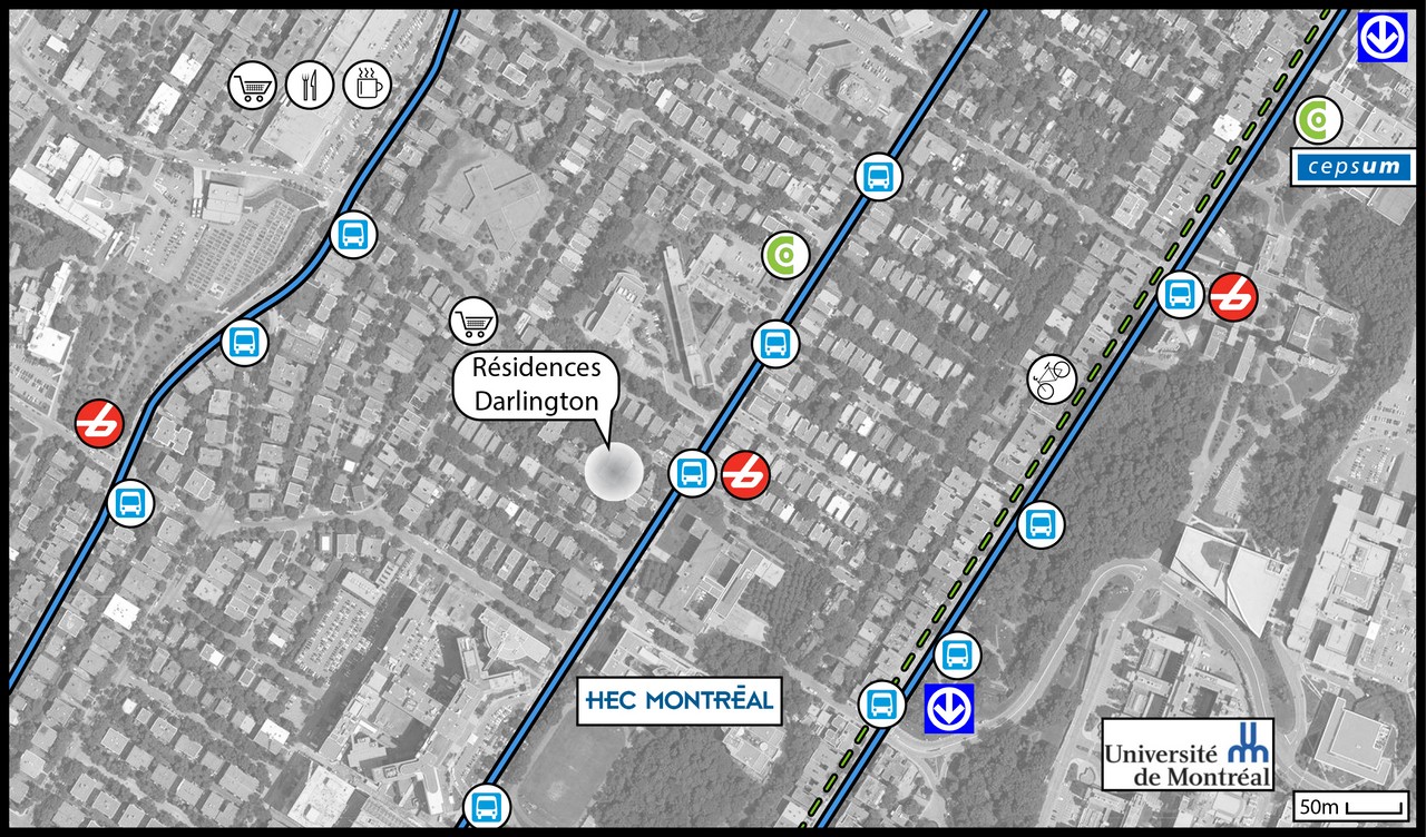 Carte de la r&eacute;sidence