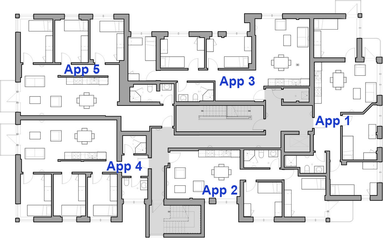Plan d'un &eacute;tage