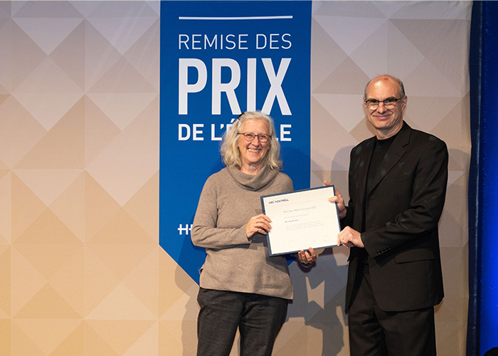 Michèle Breton, winner of the Jean-Marie Toulouse Engagement Award ...