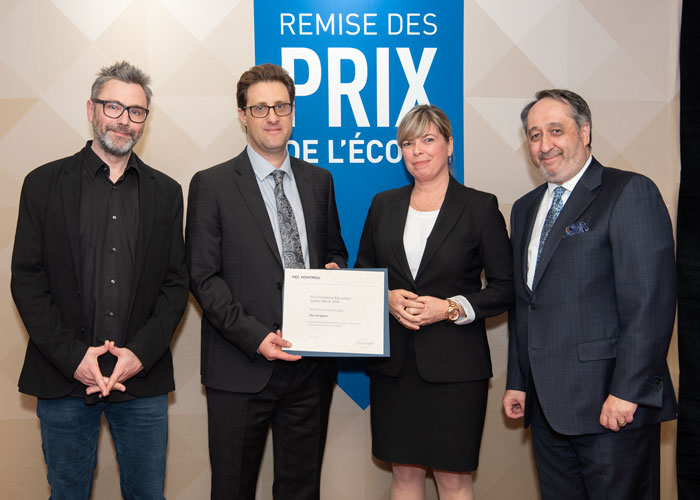 Jean-Sébastien Marcoux, Yany Grégoire, Marie Lefebvre et Michel Patry.