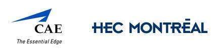 Logos de CAE et HEC Montréal