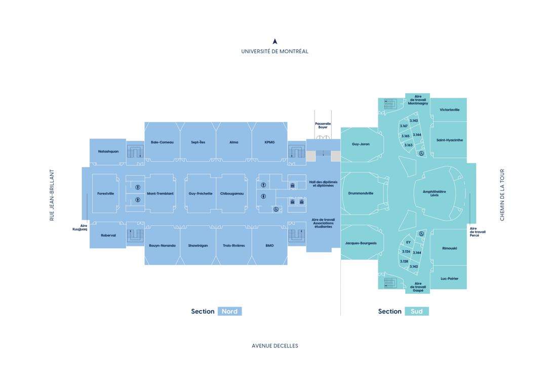 Floor map - 3rd floor - Decelles building