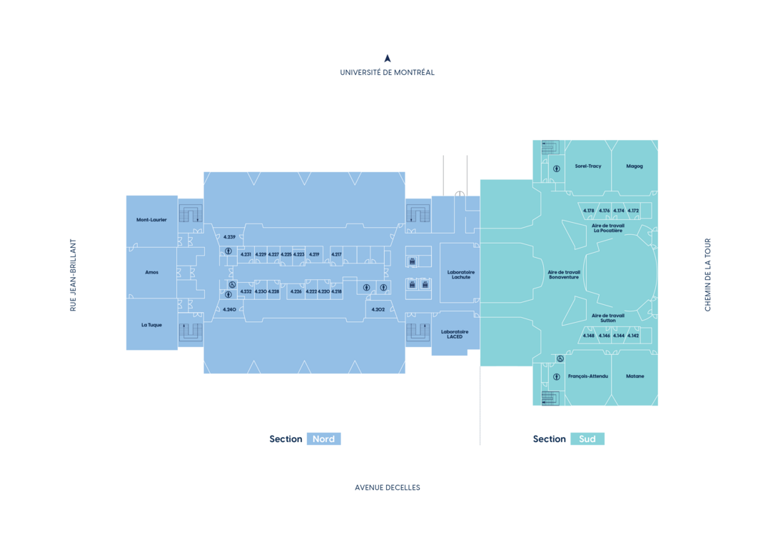 Floor map - 4th floor - Decelles building