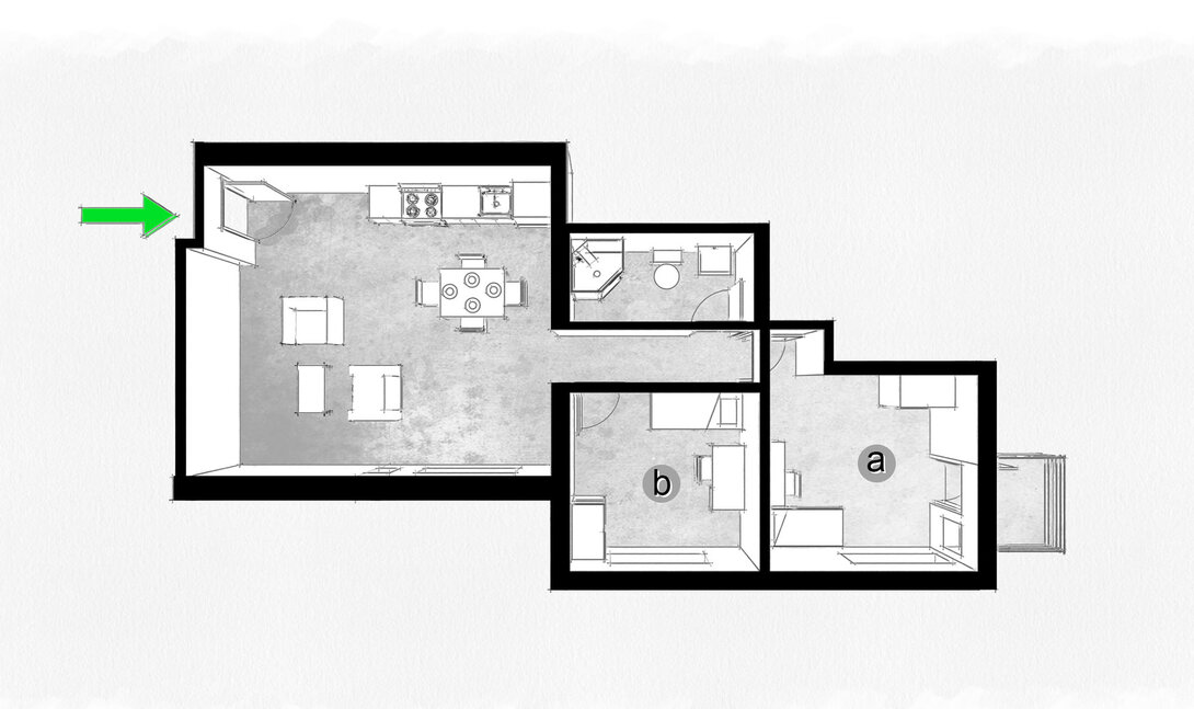 Plan de l'appartement du modèle 2