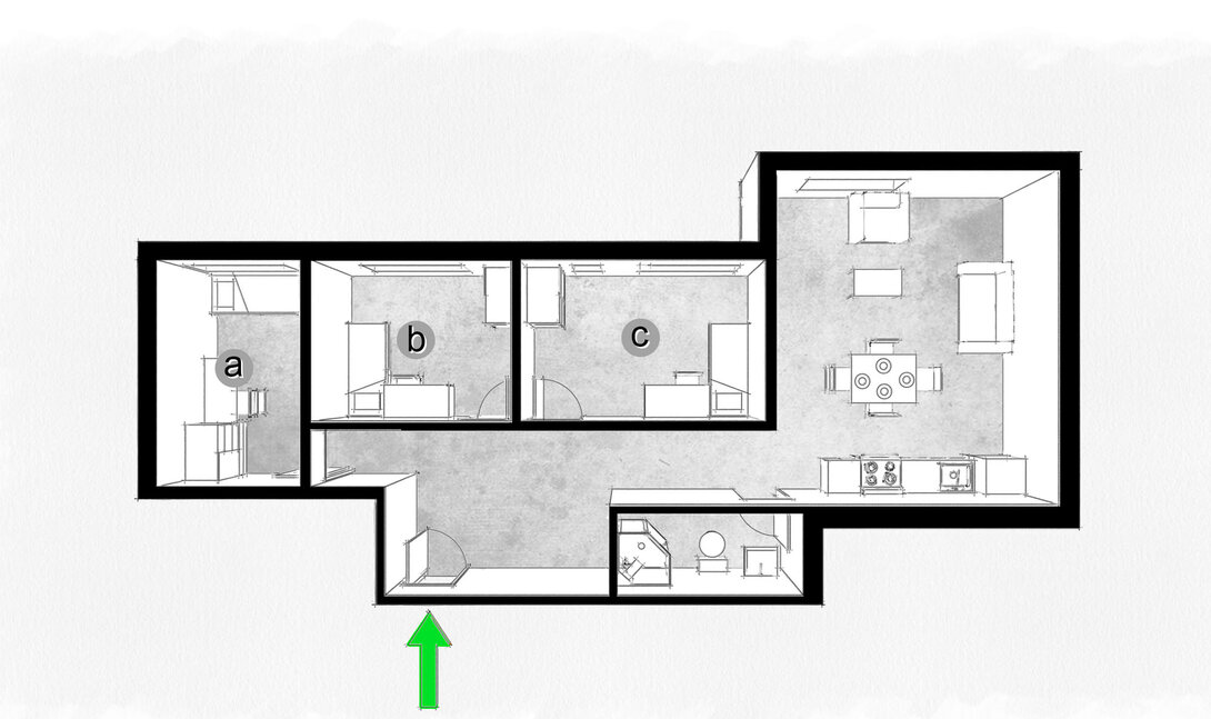 Plan de l'appartement du modèle 3