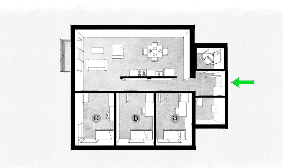 Plan de l'appartement du modèle 4