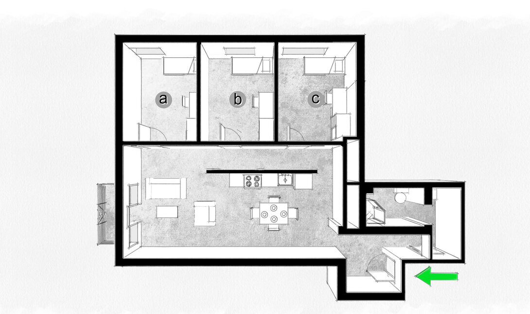 Plan de l'appartement du modèle 5