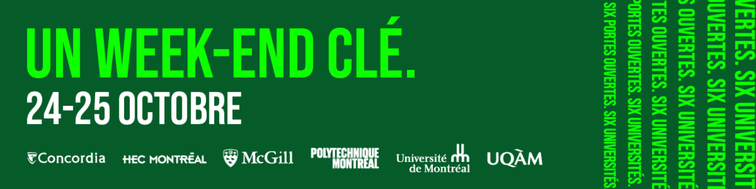 Portes ouvertes de 6 universités montréalaises, 24 et 25 octobre 2026