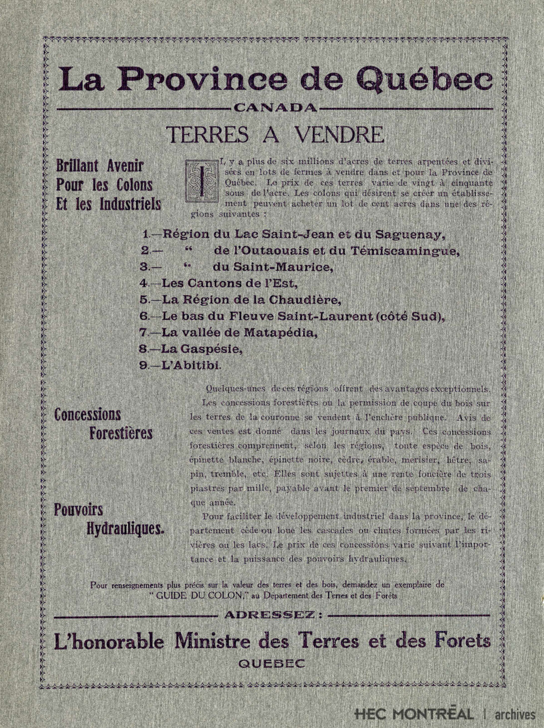   Description : Numéro spécial du Bulletin de la Chambre de commerce du district de Montréal, vol. 14, no 4, avril 1913. Date : 1913 Crédit photo : Photographe inconnu Cote archivistique : P003/W8,0068