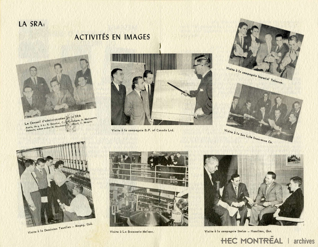   Description : Annuaire de la Société de relations d'affaires HEC Inc. de 1964. Date : 1964 Crédit photo : Photographe inconnu Cote archivistique : P032/W1,0001