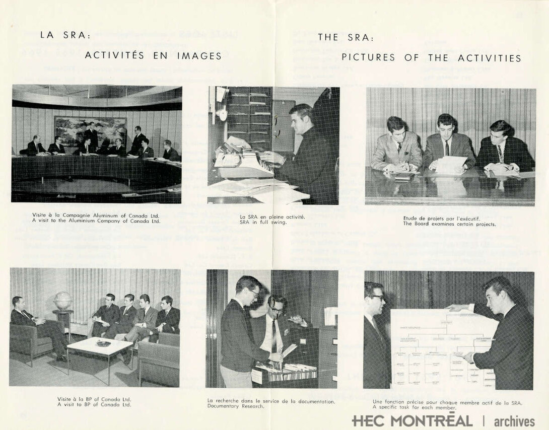   Description : Annuaire de la Société de relations d'affaires HEC Inc. de 1965. Date : 1965 Crédit photo : Photographe inconnu Cote archivistique : P032/W1,0001