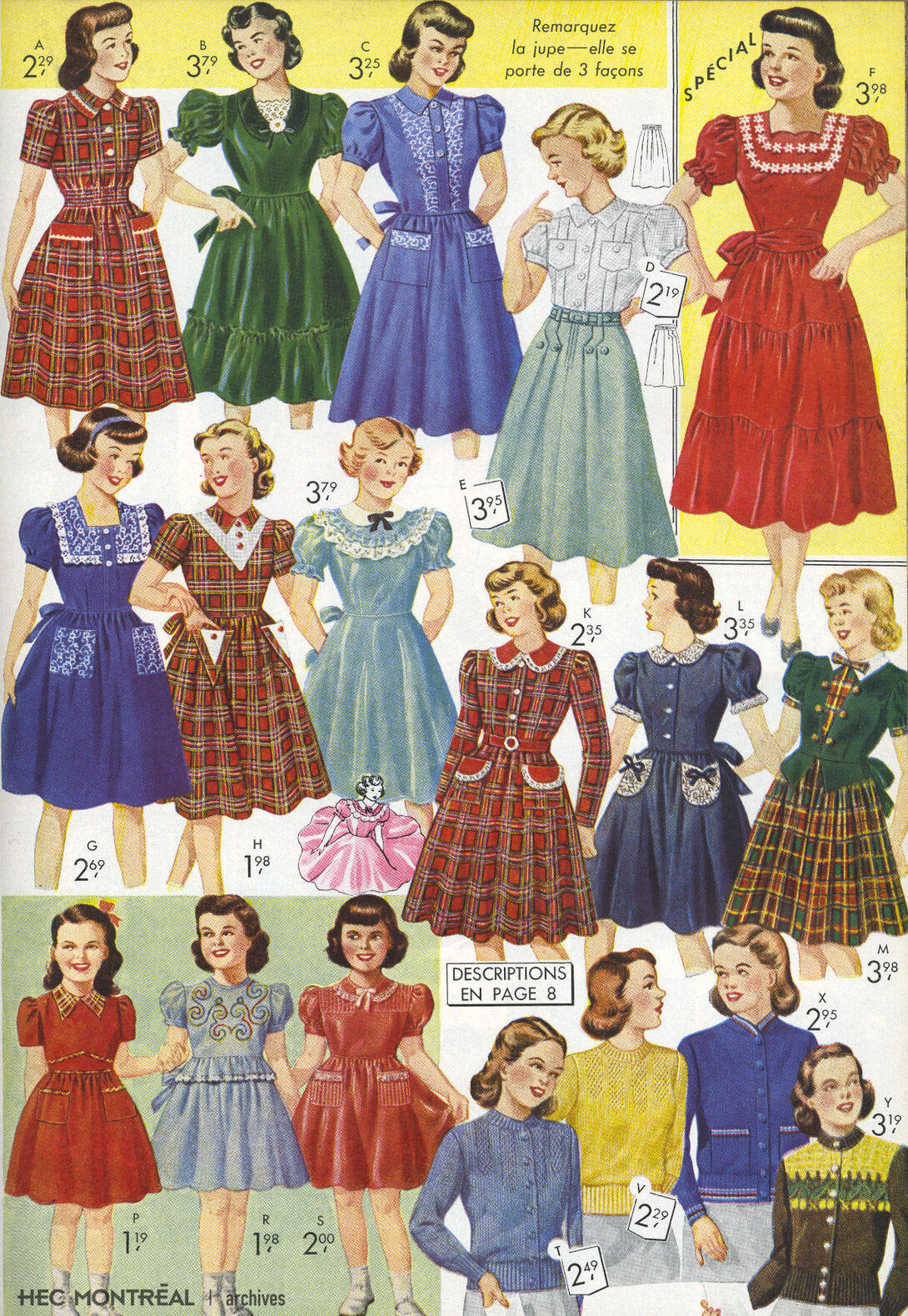   Description : Catalogue Dupuis Frères, printemps-été 1952.  Date : 1952 Crédit photo : Photographe inconnu Cote archivistique : P049/W1,0086