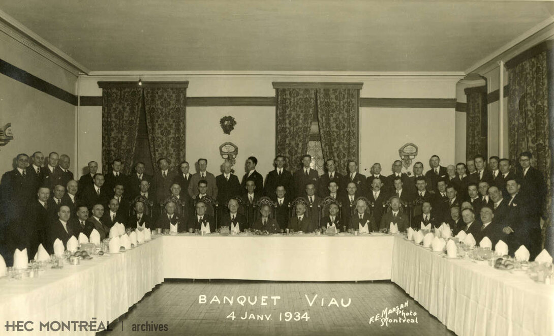   Description : Banquet Viau Ltée. Date : 1934 Crédit photo : F.E. Marsan Photo Montréal Cote archivistique : P070/XPH,0005