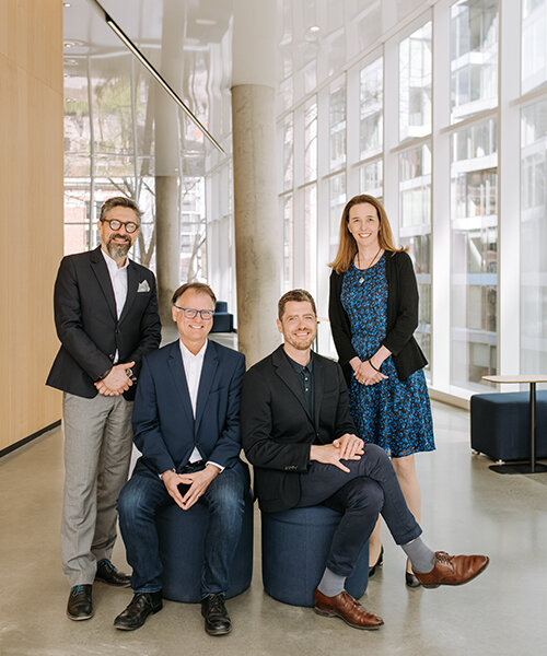 Guy Girard, Jean-Marc L&eacute;ger, Alaric Bourgoin et Caroline Aub&eacute;